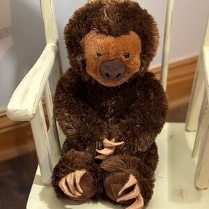 Build a Bear Discontinued Brown Plush Sloth Toy